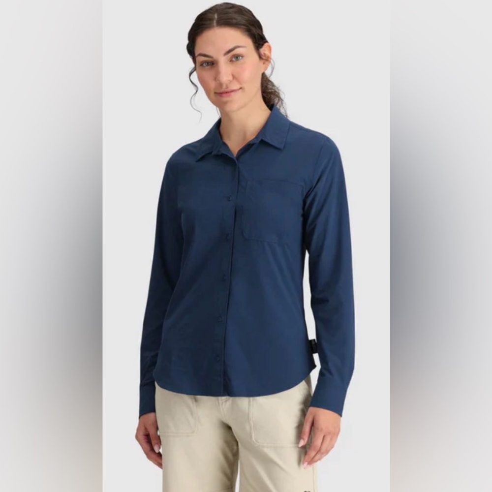 Outdoor Research Wmns Astroman Long Sleeve Sun Shirt Cenote, size large